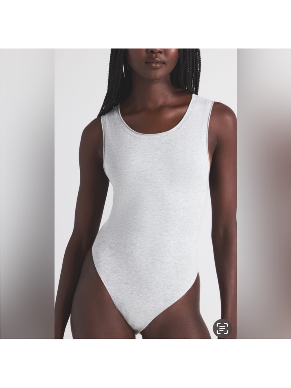 SKIMS Scoop Neck Tank Bodysuit - Light Gray